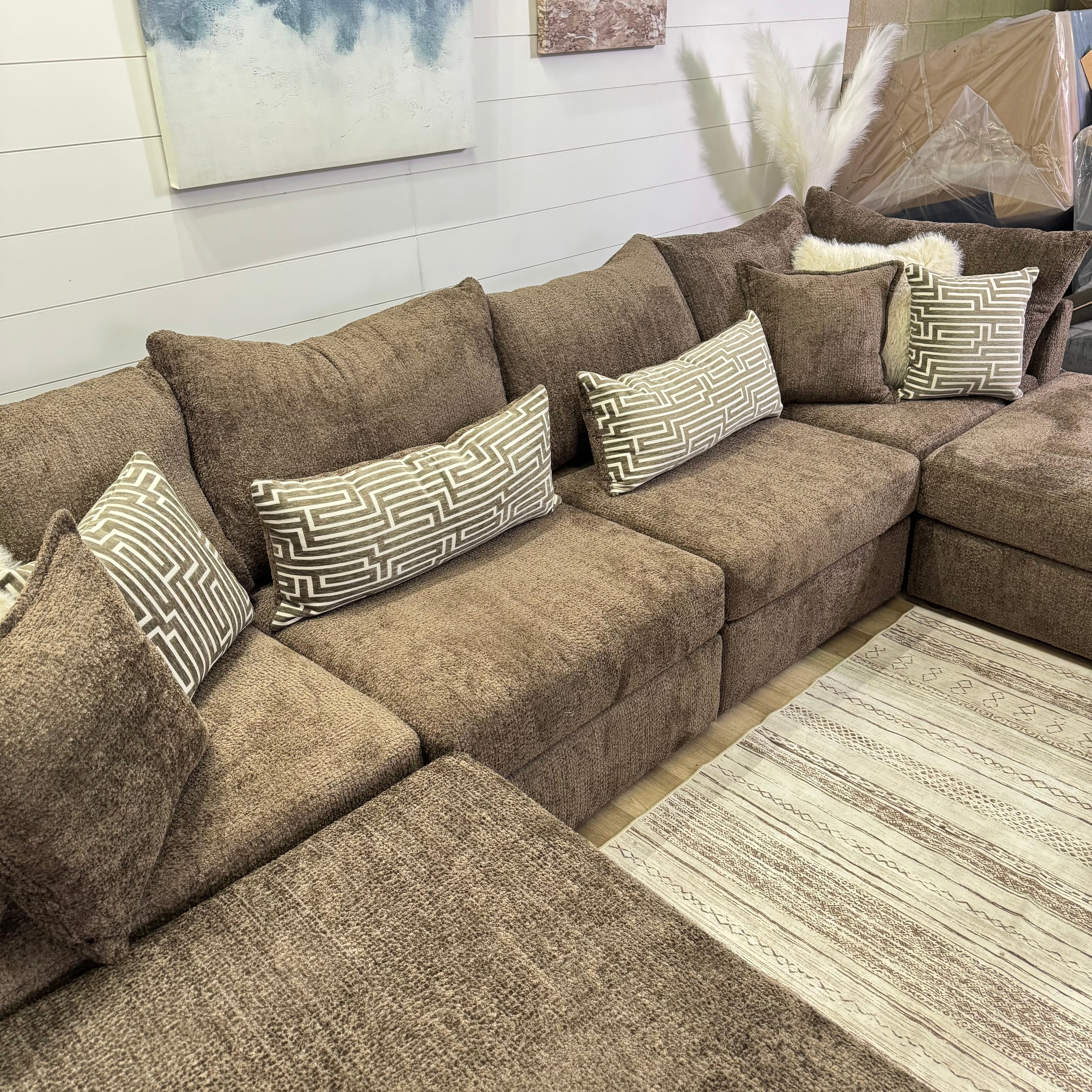 Bennet Modular Chocolate Sectional Double Trouble