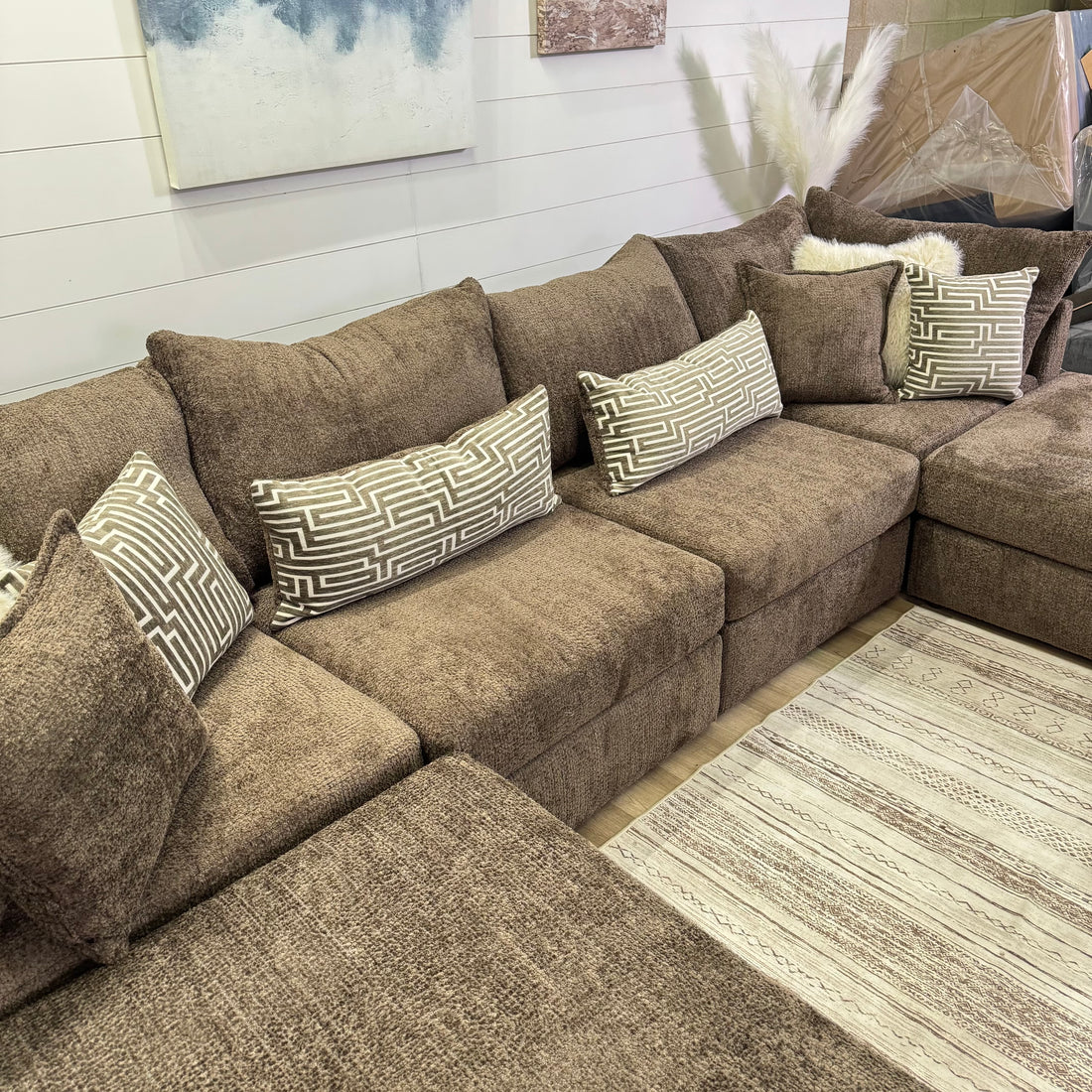 Bennet Modular Chocolate Sectional Double Trouble