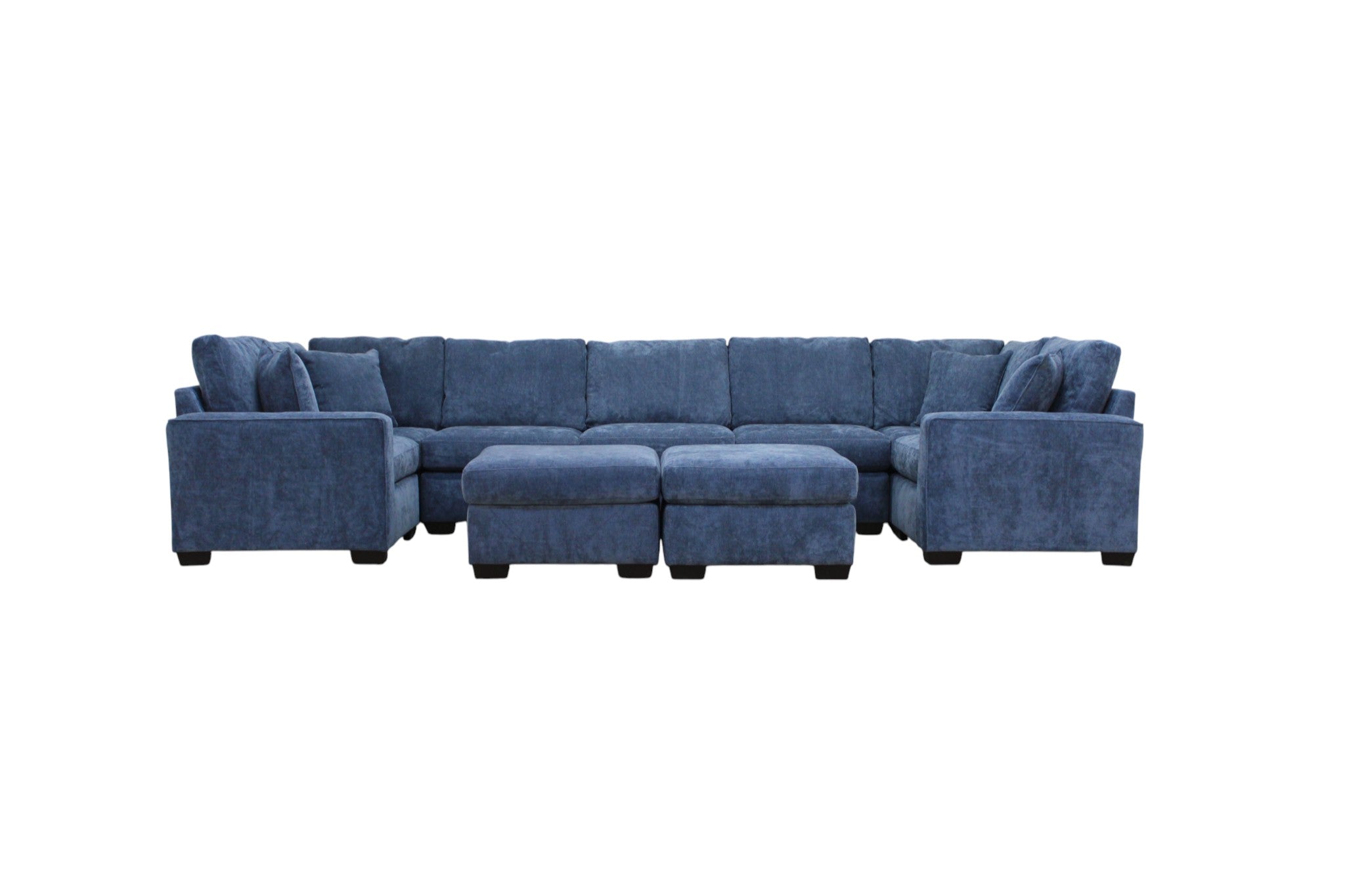 Haven Modular Sectional In Slate Blue (Customizable)