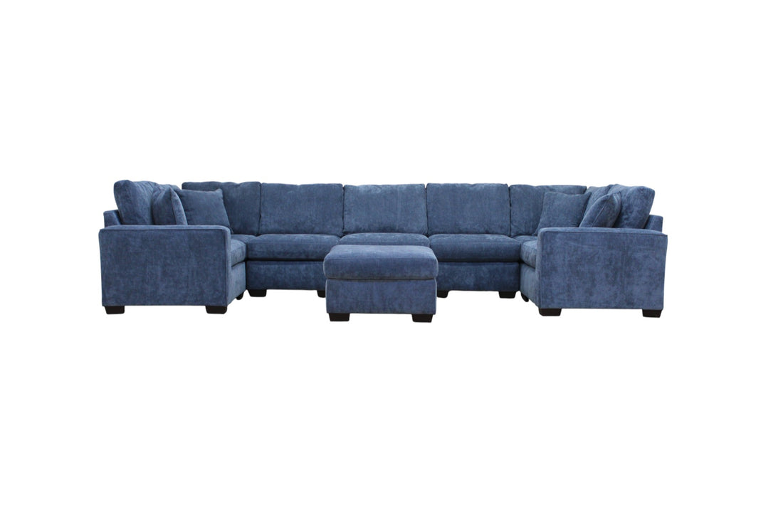 Haven Modular Sectional In Slate Blue (Customizable)