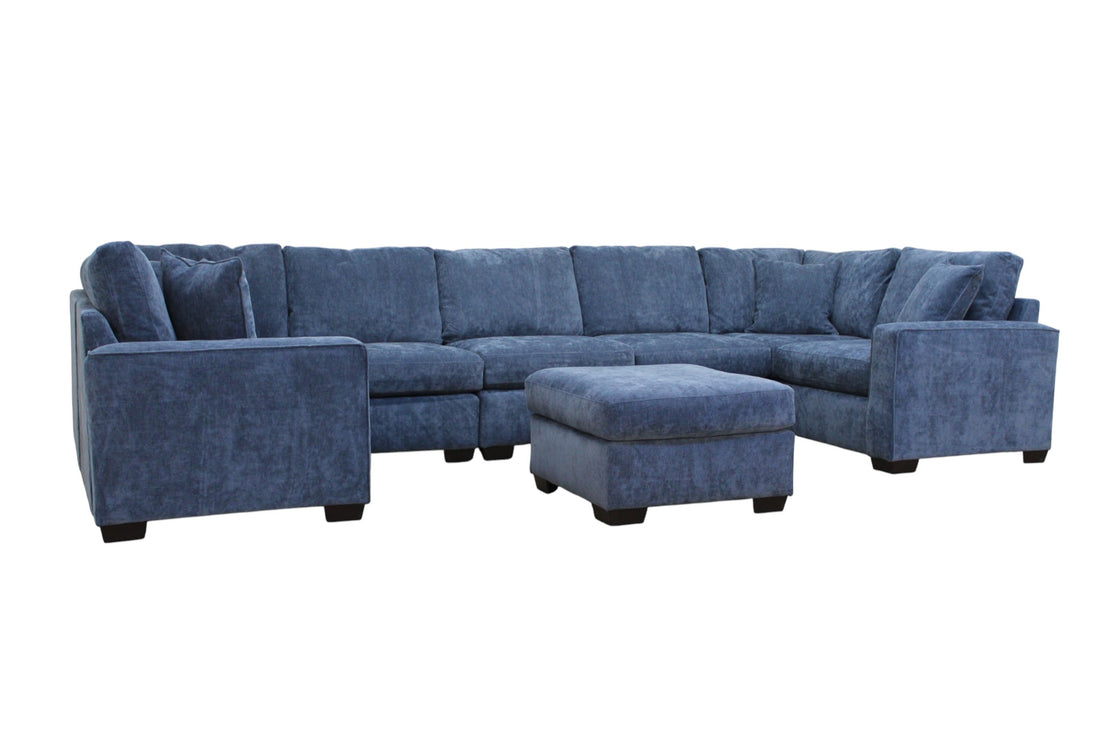 Haven Modular Sectional In Slate Blue (Customizable)