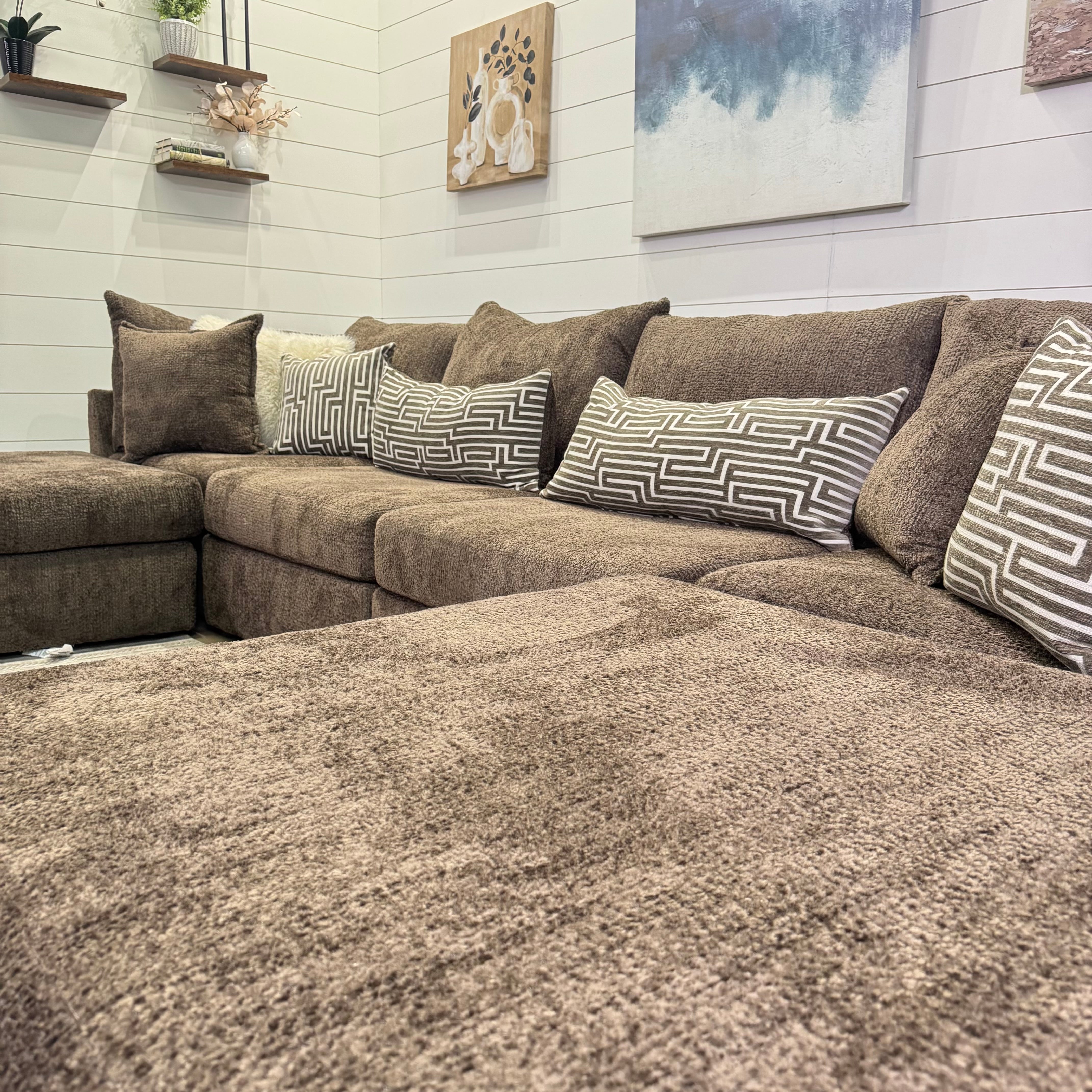 Bennet Modular Chocolate Sectional Double Trouble