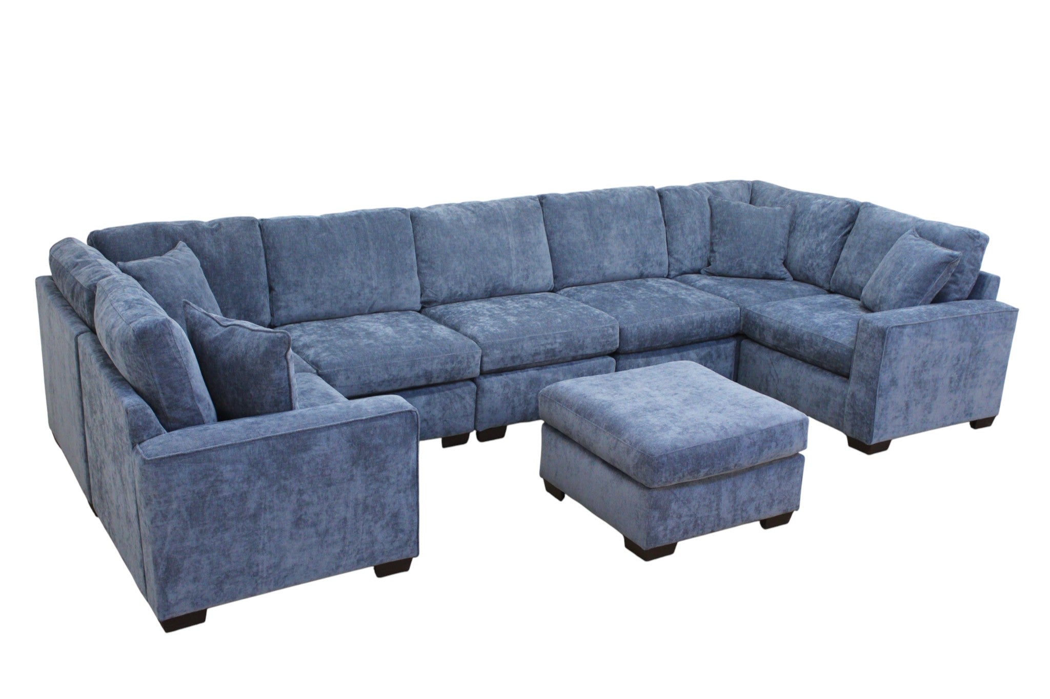 Haven Modular Sectional In Slate Blue (Customizable)