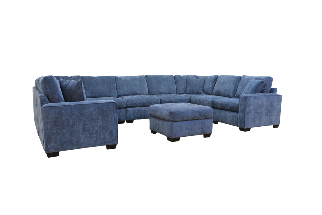 Haven Modular Sectional In Slate Blue (Customizable)