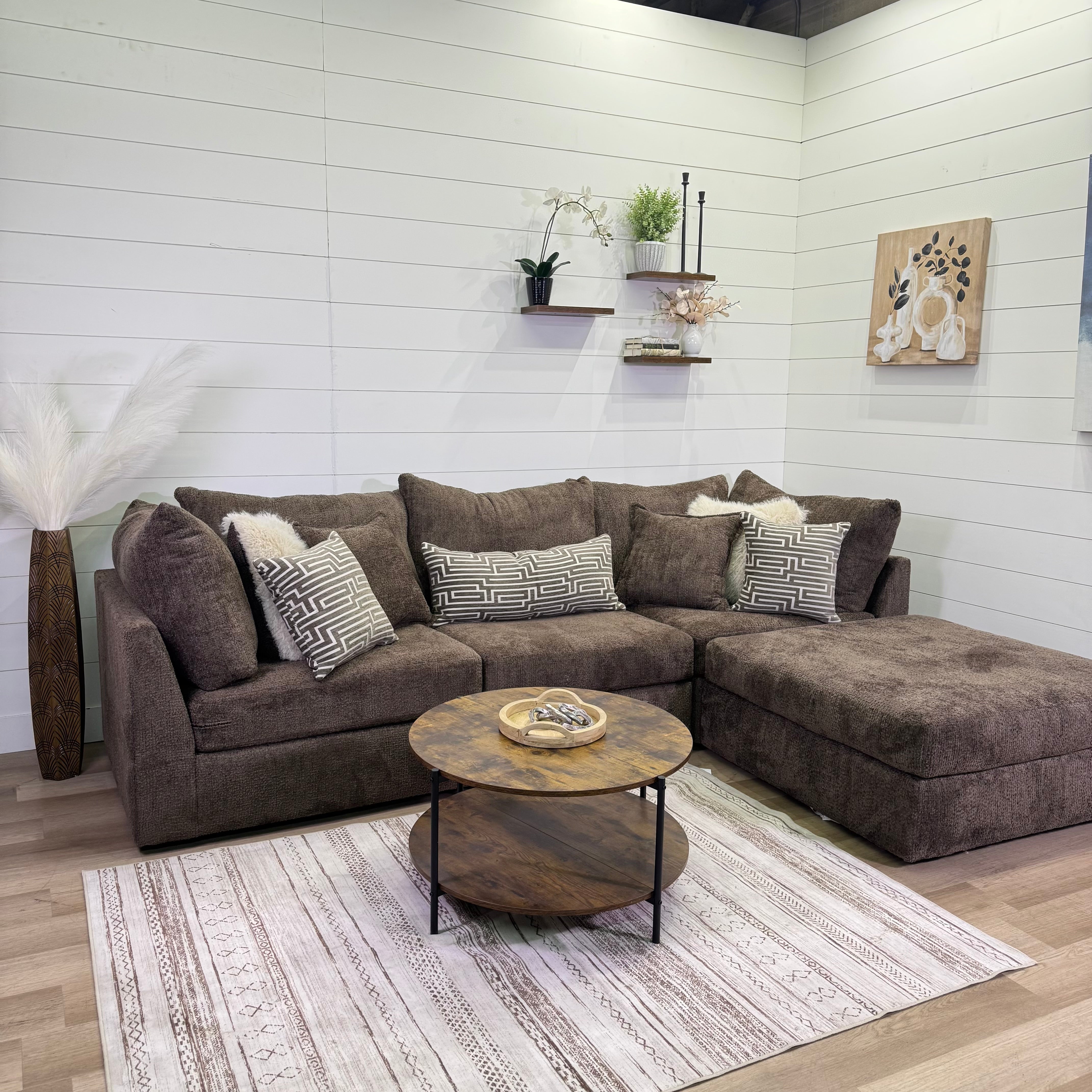 Bennet Modular Chocolate 4 Piece Sectional