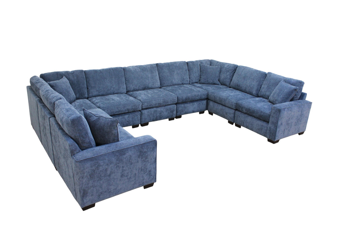 Haven Modular Sectional In Slate Blue (Customizable)