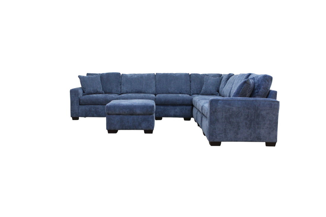 Haven Modular Sectional In Slate Blue (Customizable)