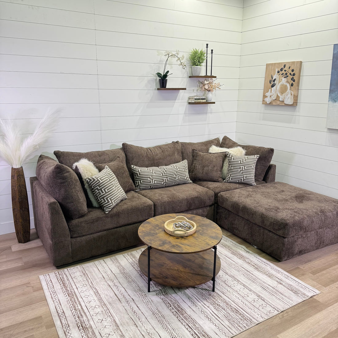 Bennet Modular Chocolate 4 Piece Sectional