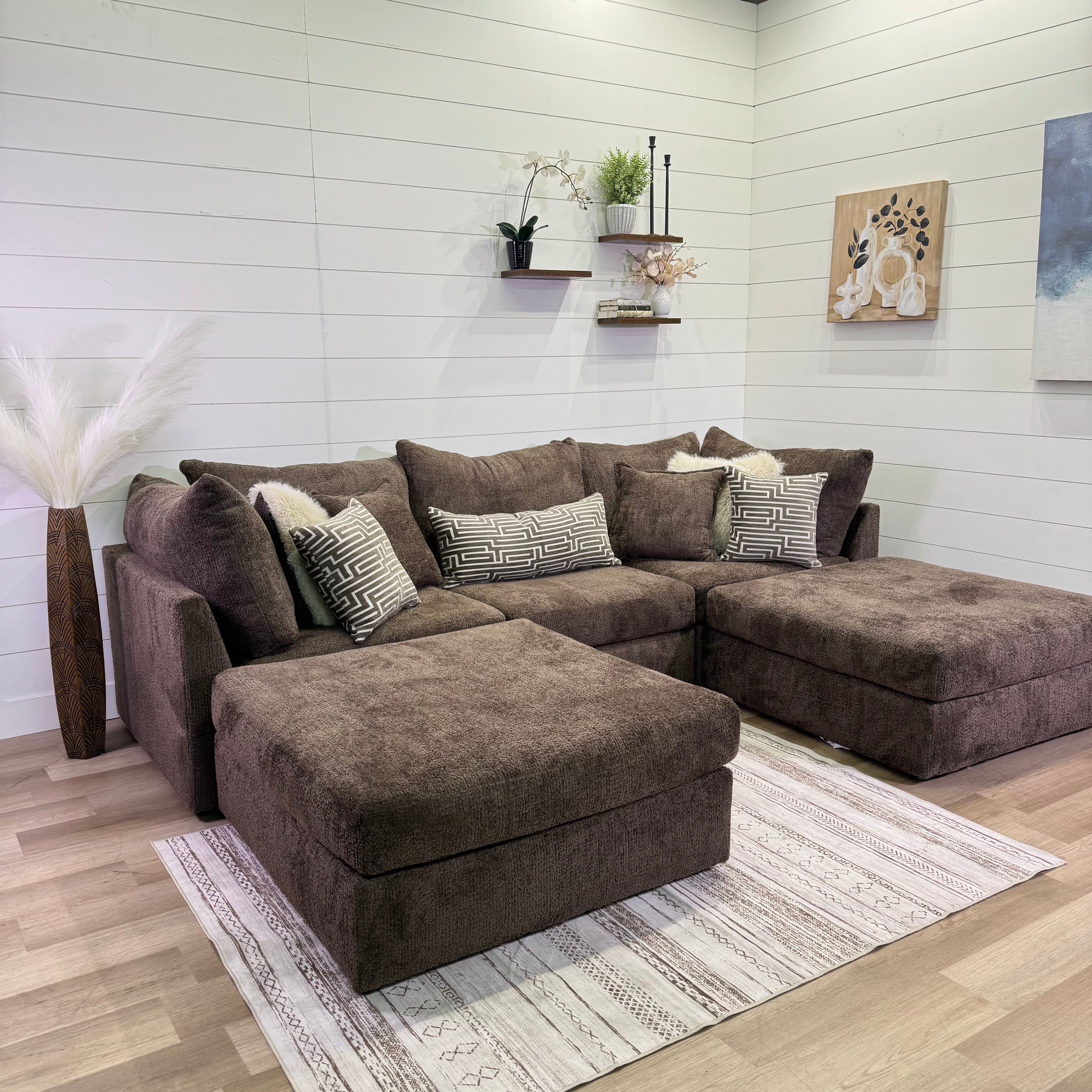 Bennet Modular Chocolate 4 Piece Sectional