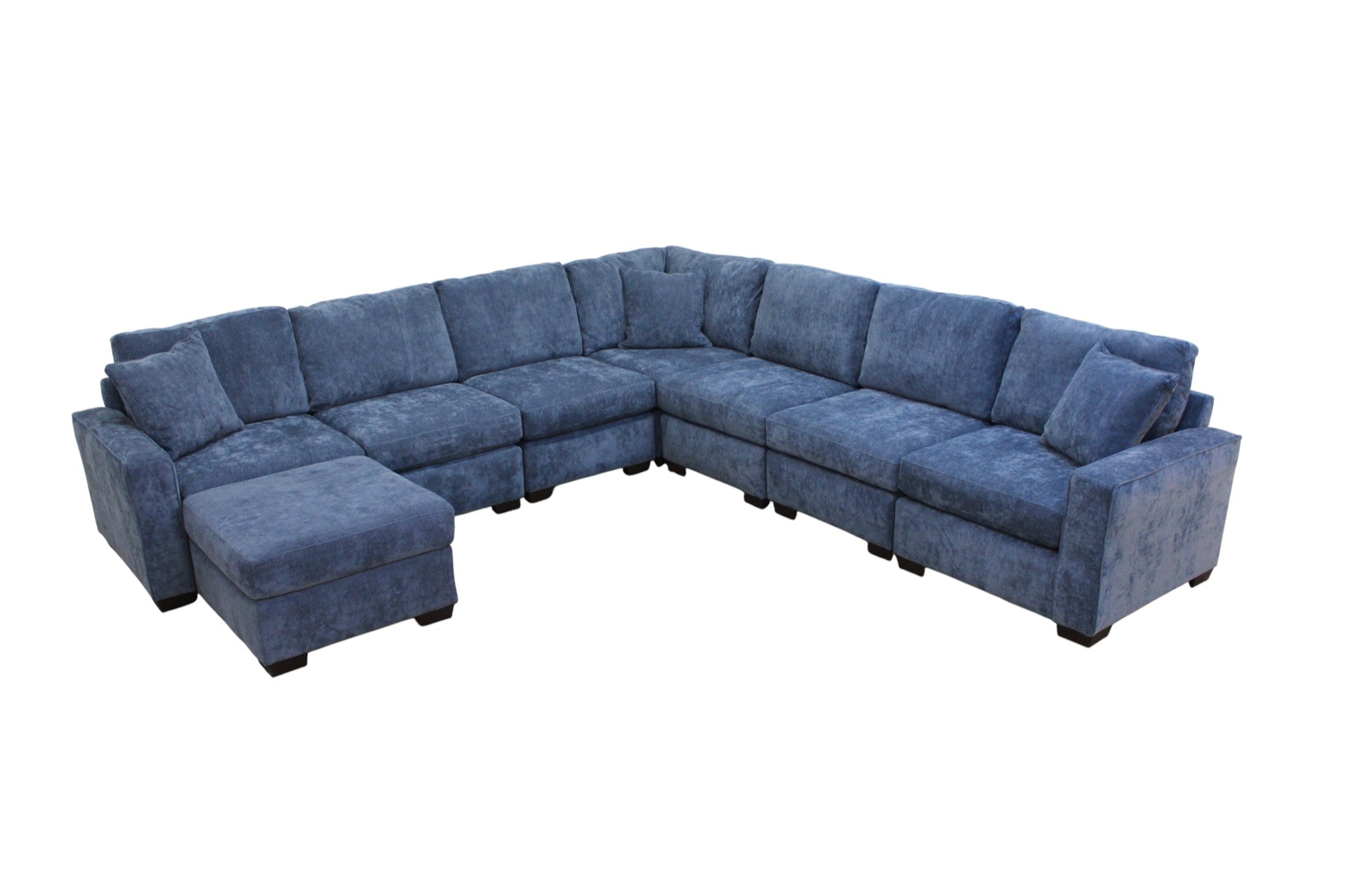 Haven Modular Sectional In Slate Blue (Customizable)