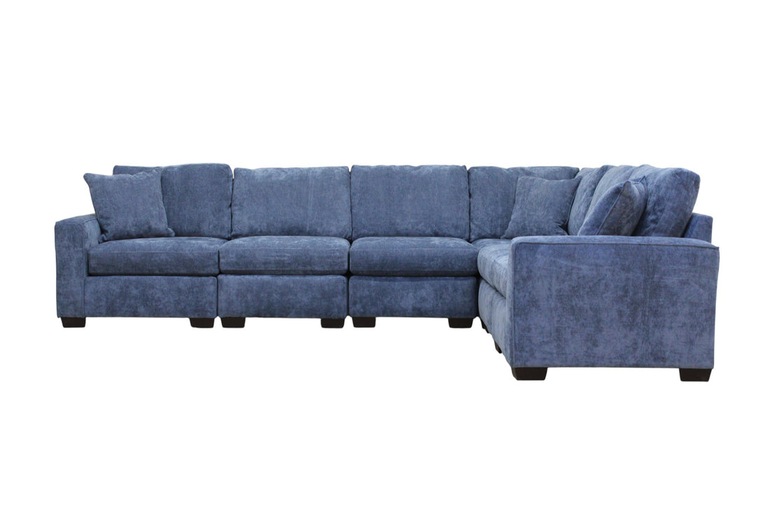 Haven Modular Sectional In Slate Blue (Customizable)