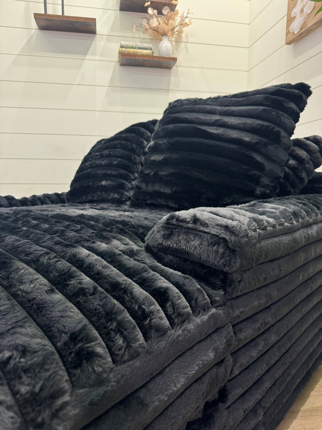 🚨CLEARANCE LAST ONE Julia Oversized Corduroy Chaise Midnight