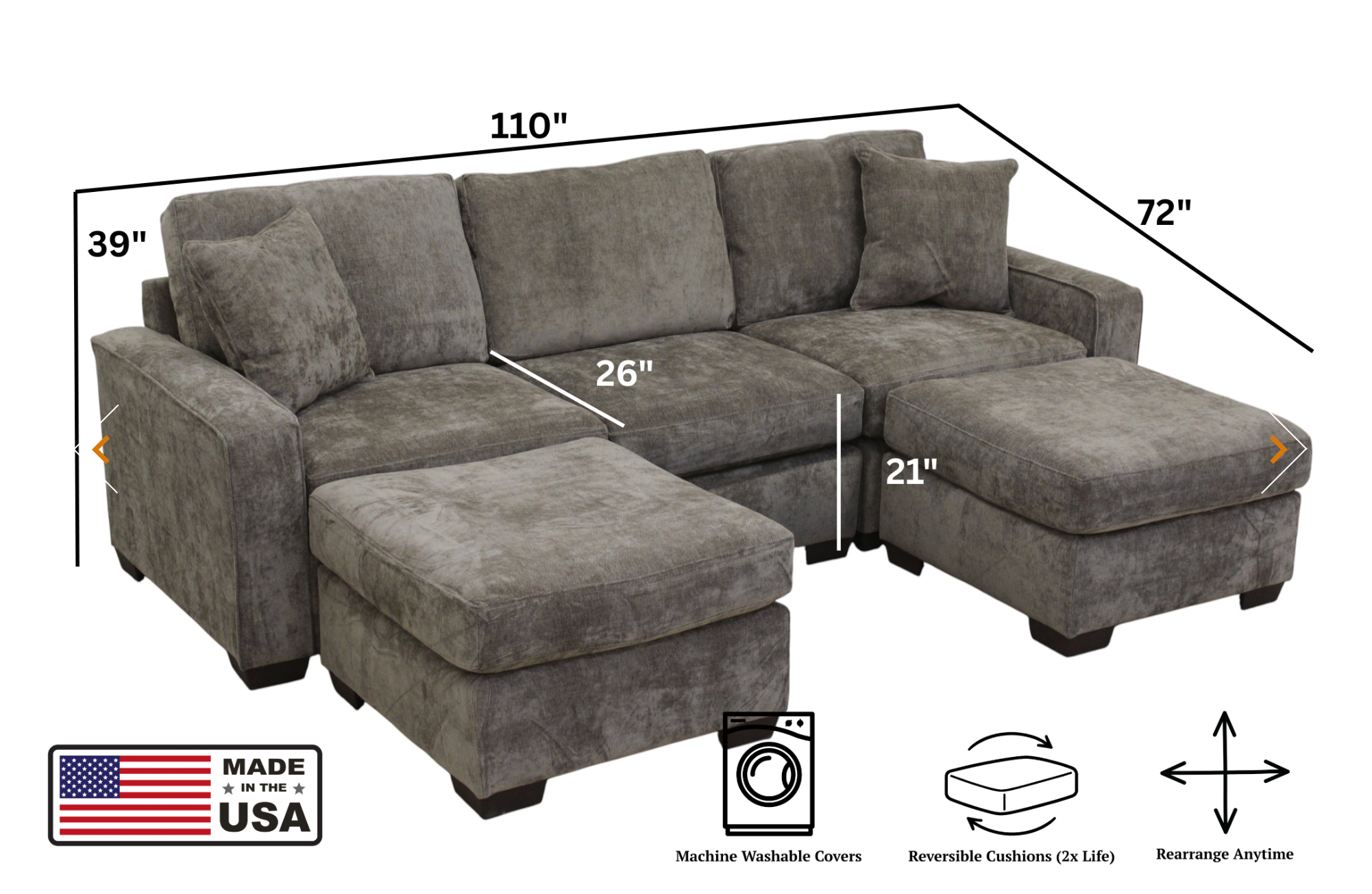 Haven Modular 3 Seat Sofa (Customizable)