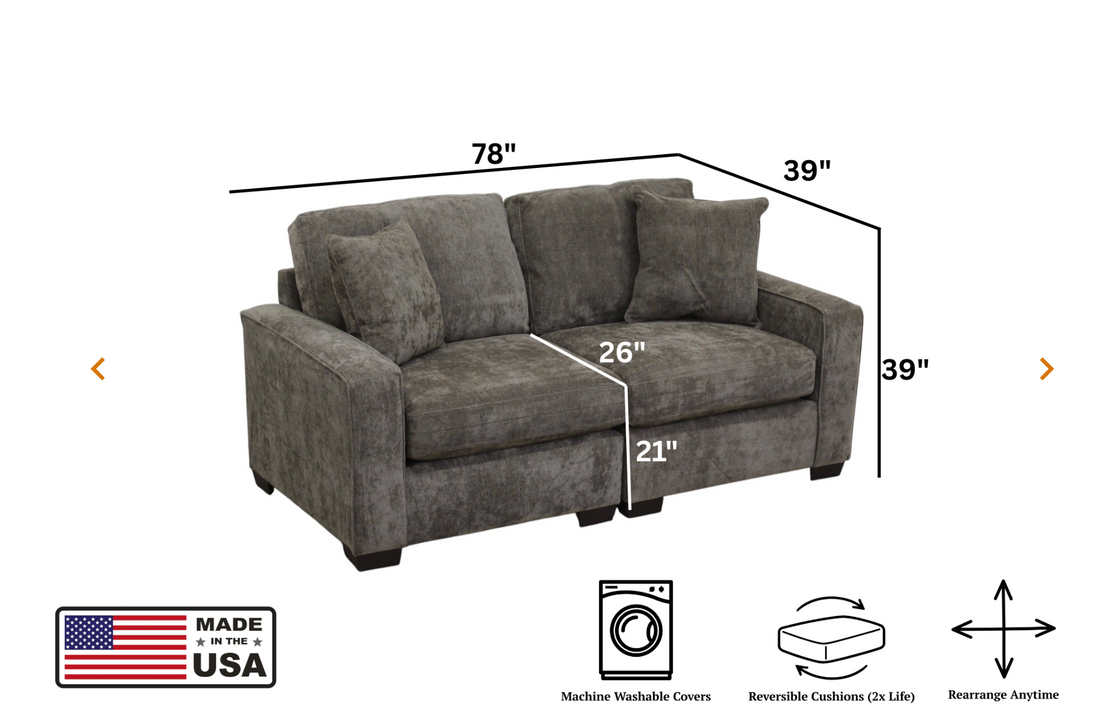 Haven Modular 2 Seat Loveseat (Customizable)