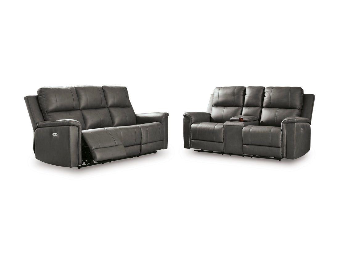 Maverick Sofa & Loveseat Set In Anchor
