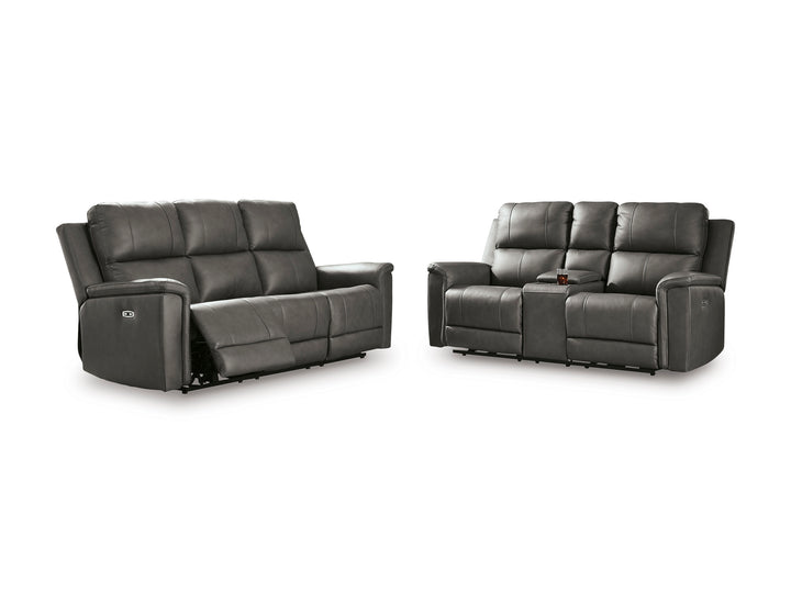 Maverick Sofa & Loveseat Set In Anchor