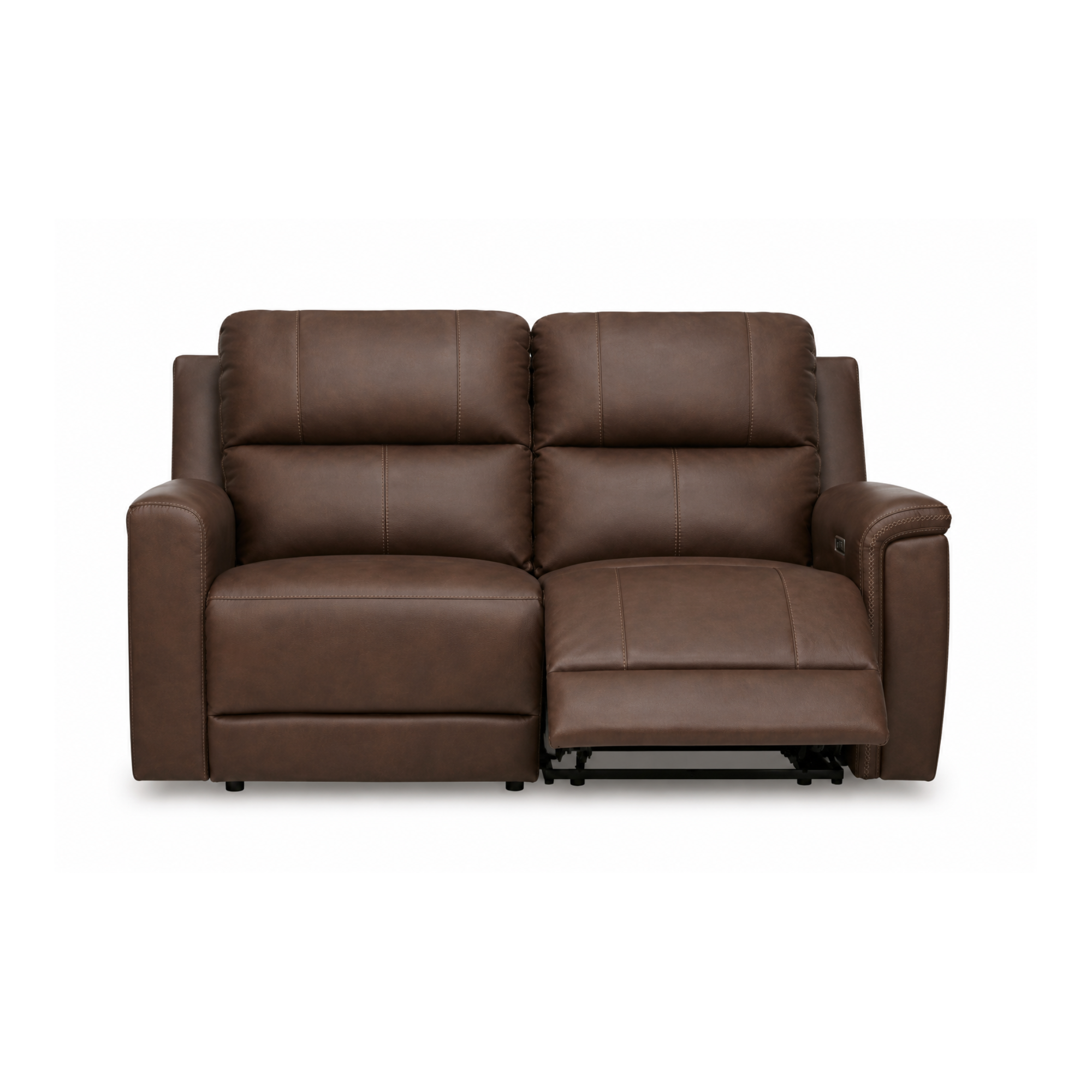 Maverick Modular Leather Reclining Sectional In Espresso (Customizable)