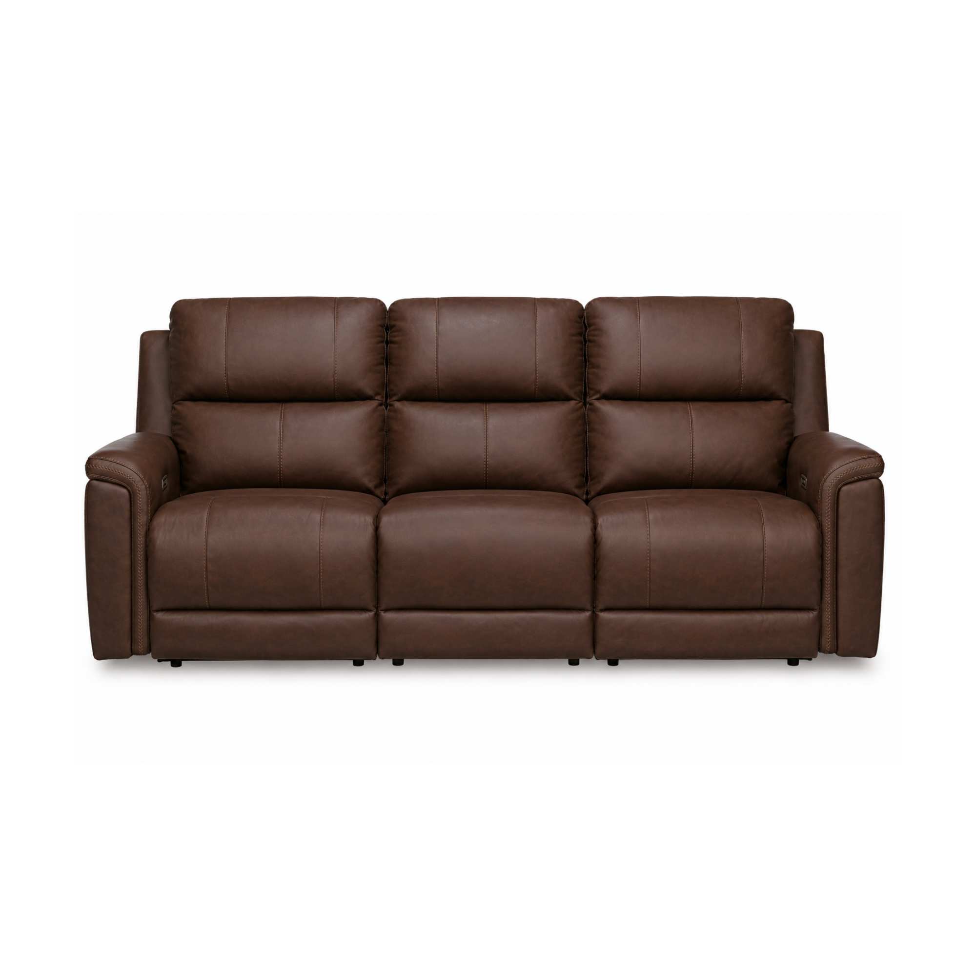 Maverick Modular Leather Reclining Sectional In Espresso (Customizable)