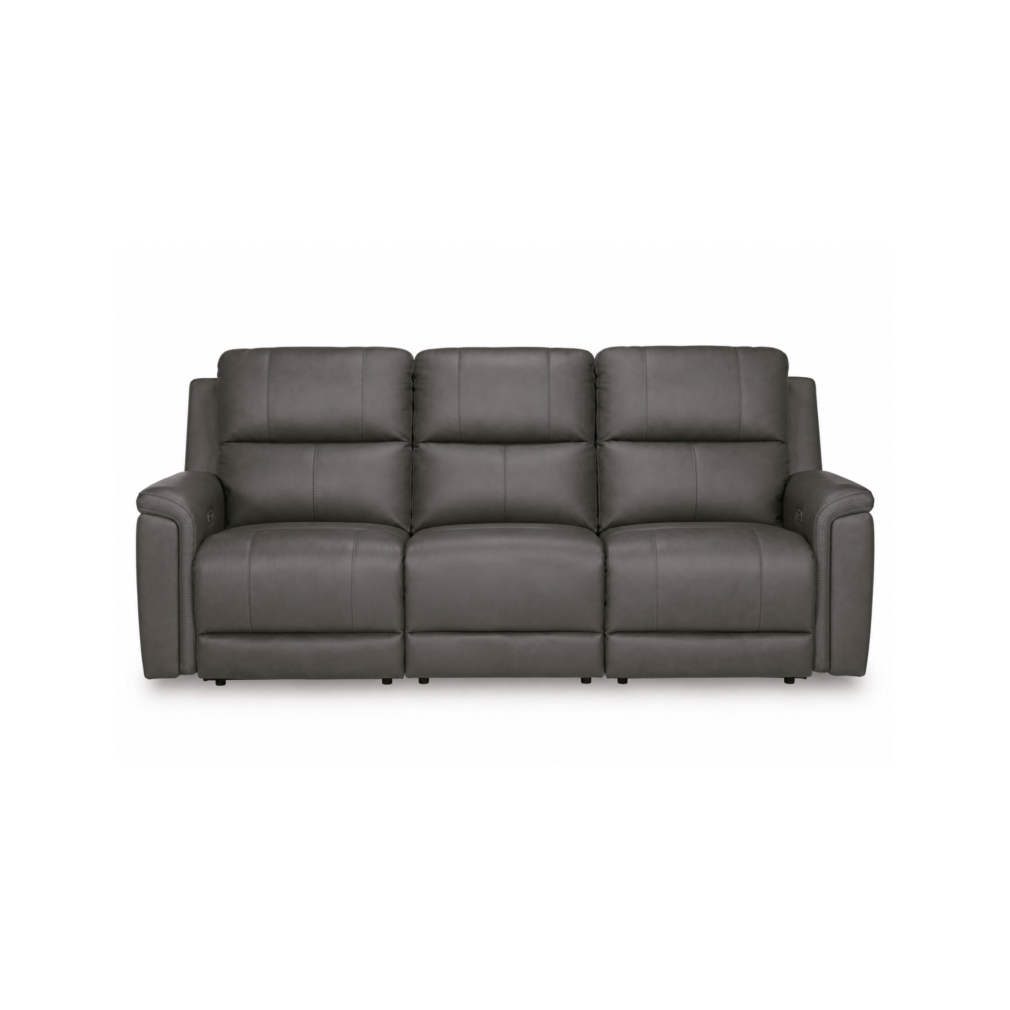 Maverick Modular Leather Reclining Sectional In Anchor (Customizable)