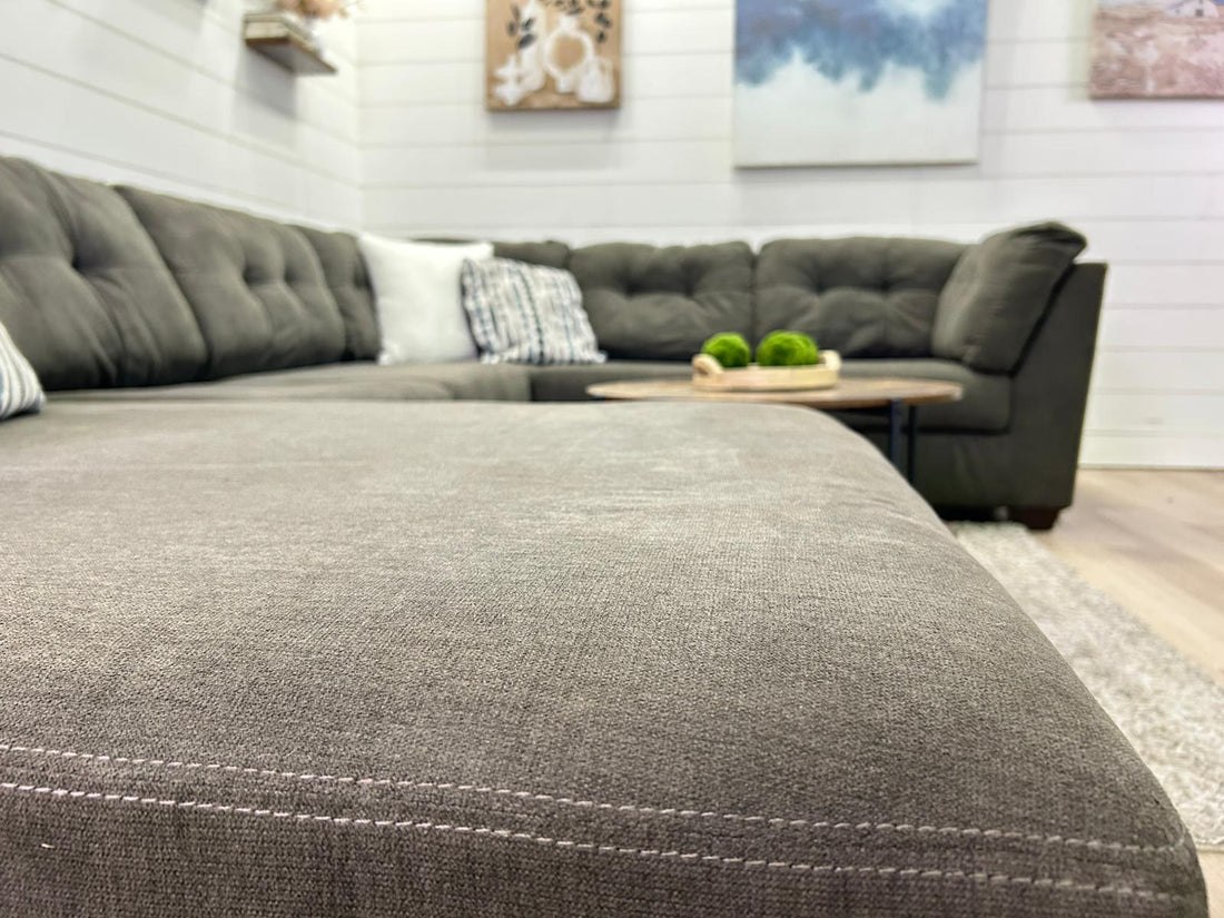Gorgeous Charcoal Gray U-Shaped Sectional with Chaise