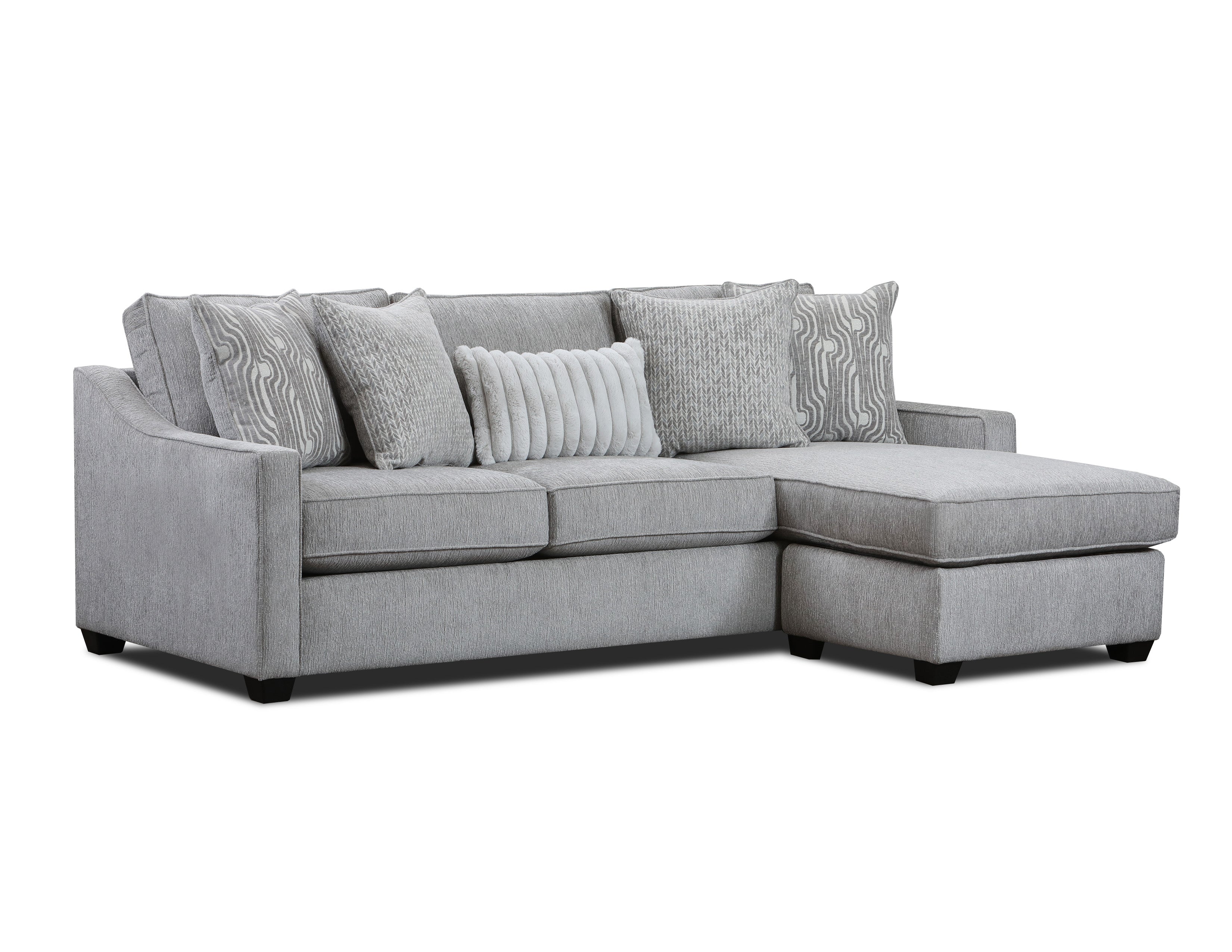 Michigan Gray Sectional Sofa (Reversible Chaise)