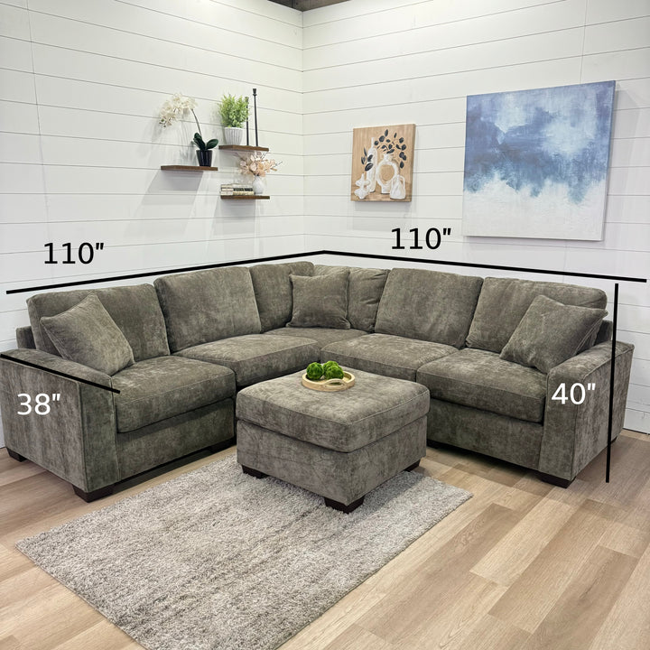 Haven Modular Mocha 6 Piece Sectional Sofa
