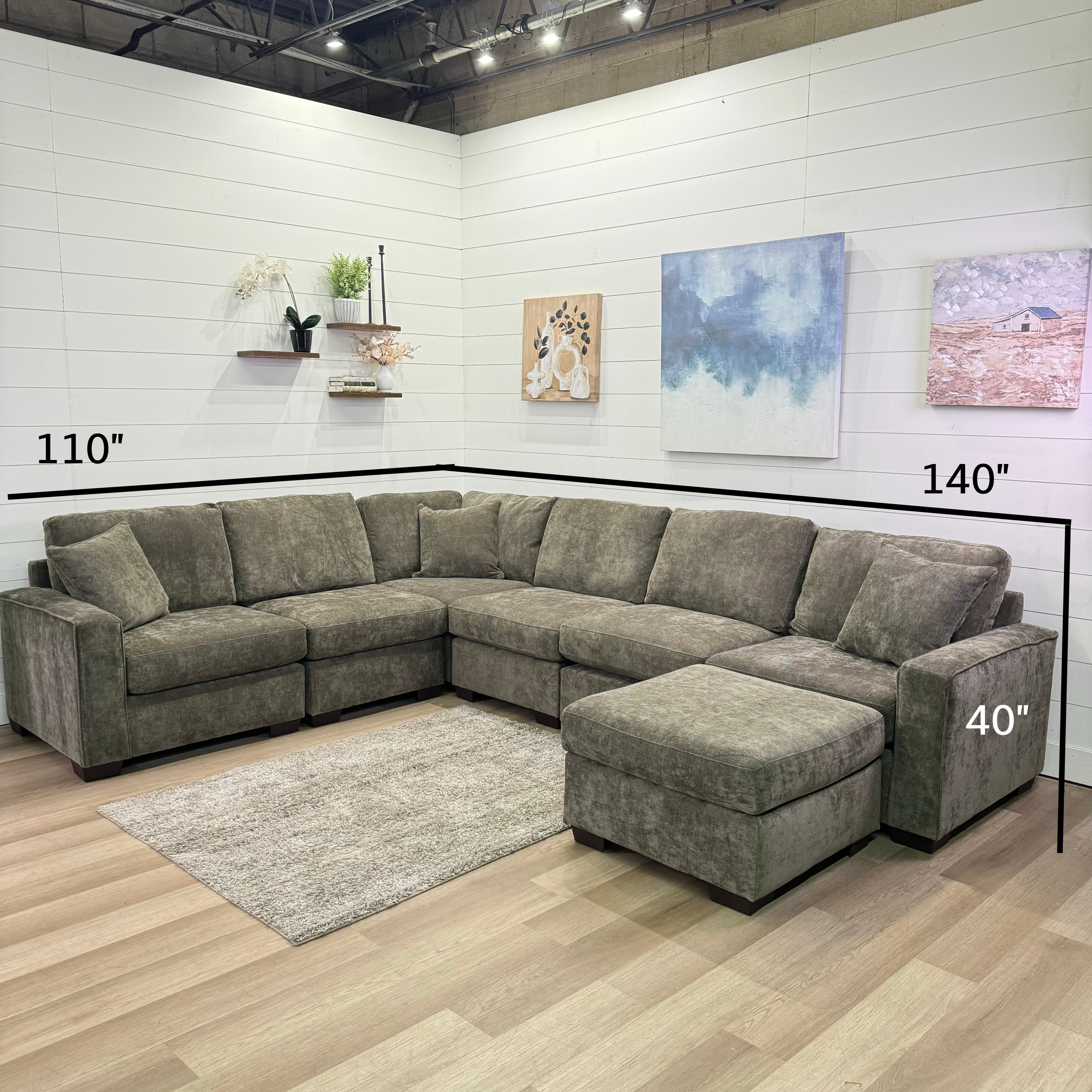 Haven Modular Mocha 7 Piece Sectional Sofa