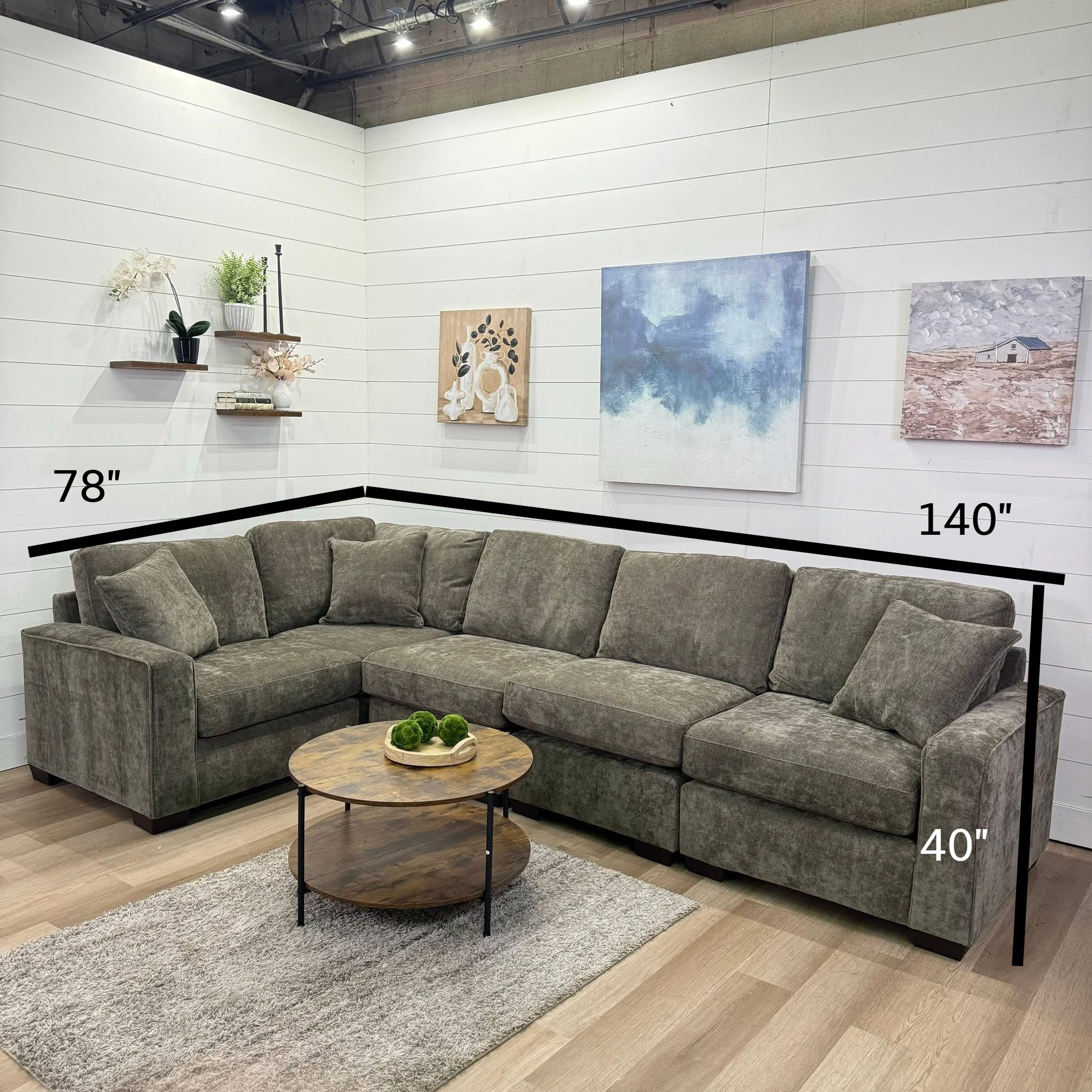 Haven Modular Mocha 6 Piece Sectional Sofa