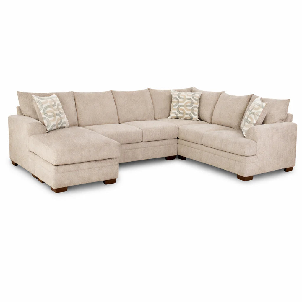 Bailey Cream U Shape Reversible Chaise Sectional