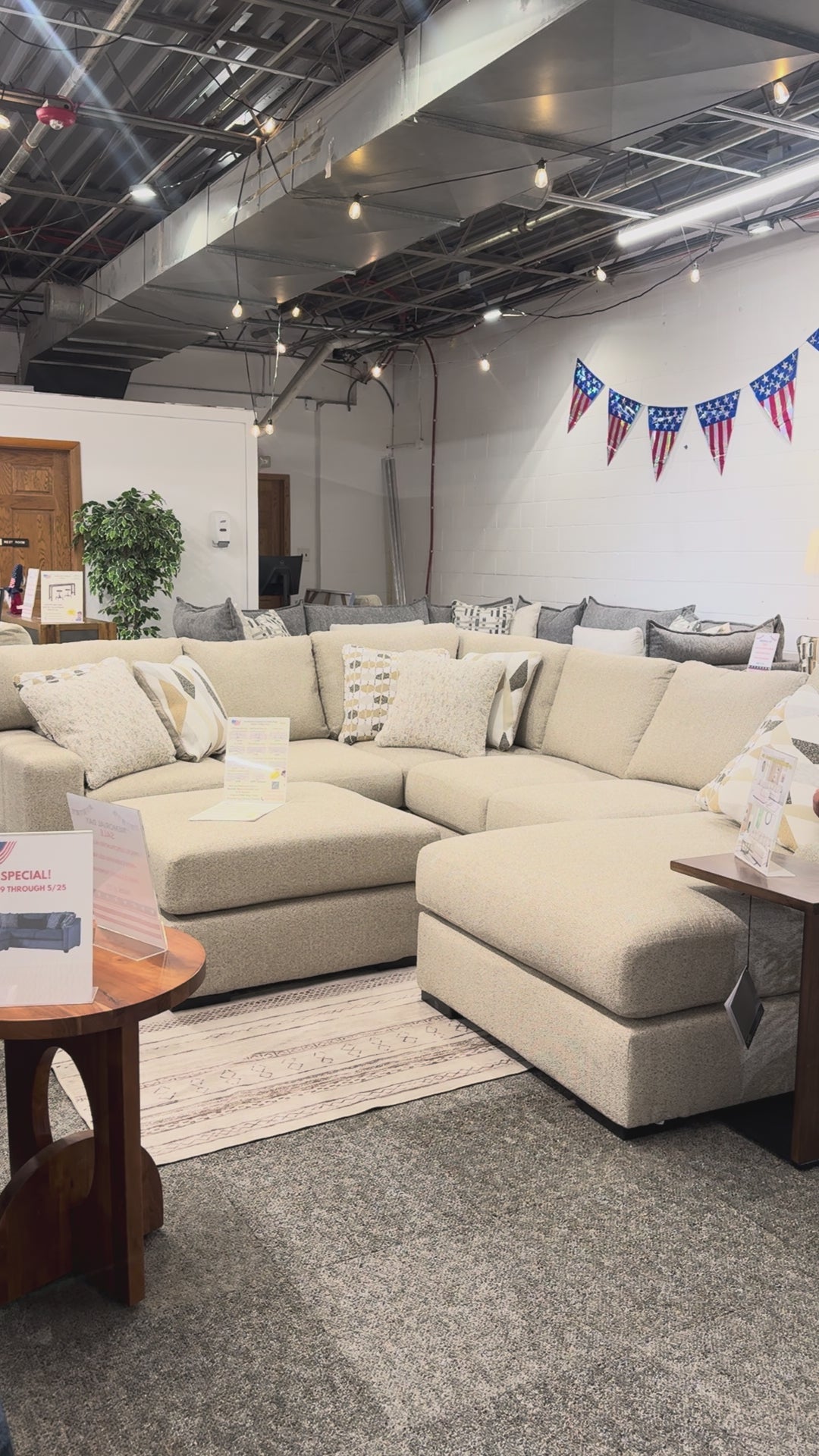 Aria Modular Sectional Dual Chaise In Pebble (Customizable)