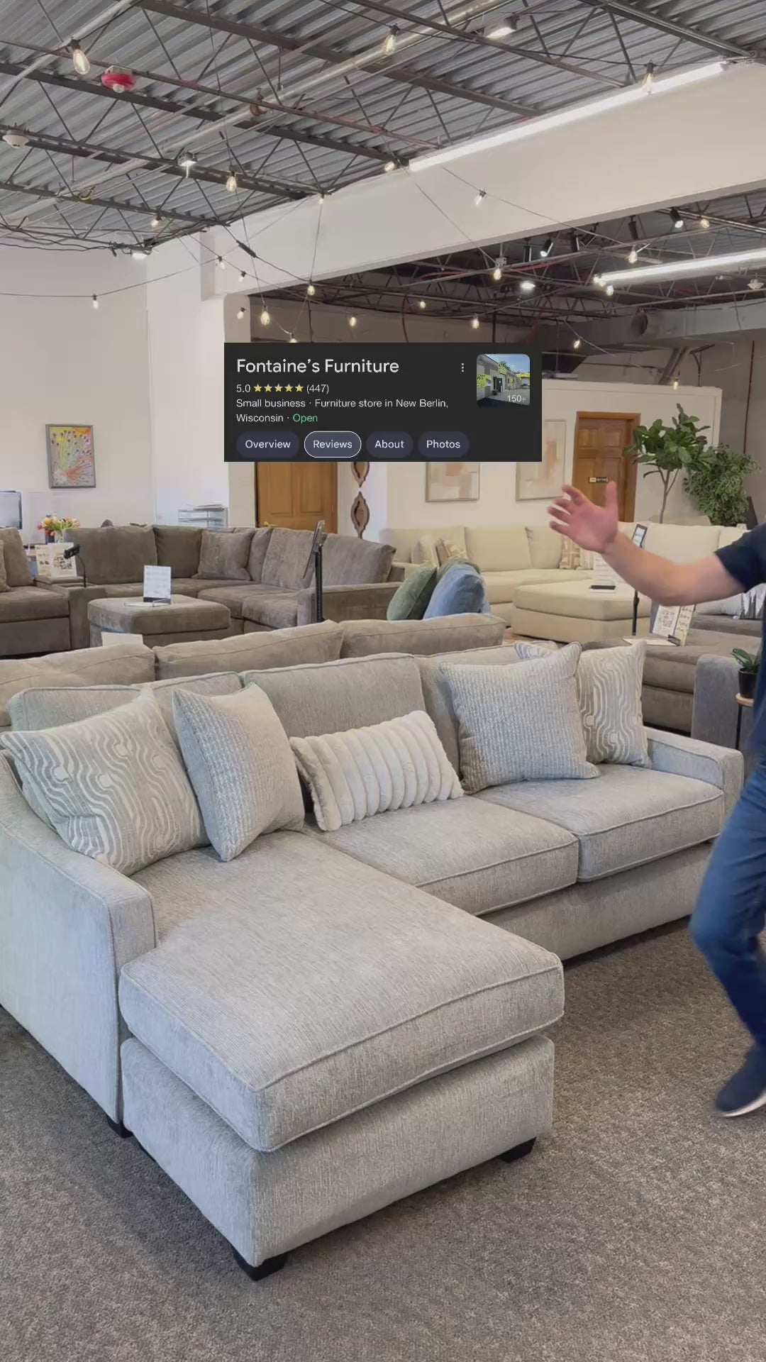 Michigan Gray Sectional Sofa (Reversible Chaise)