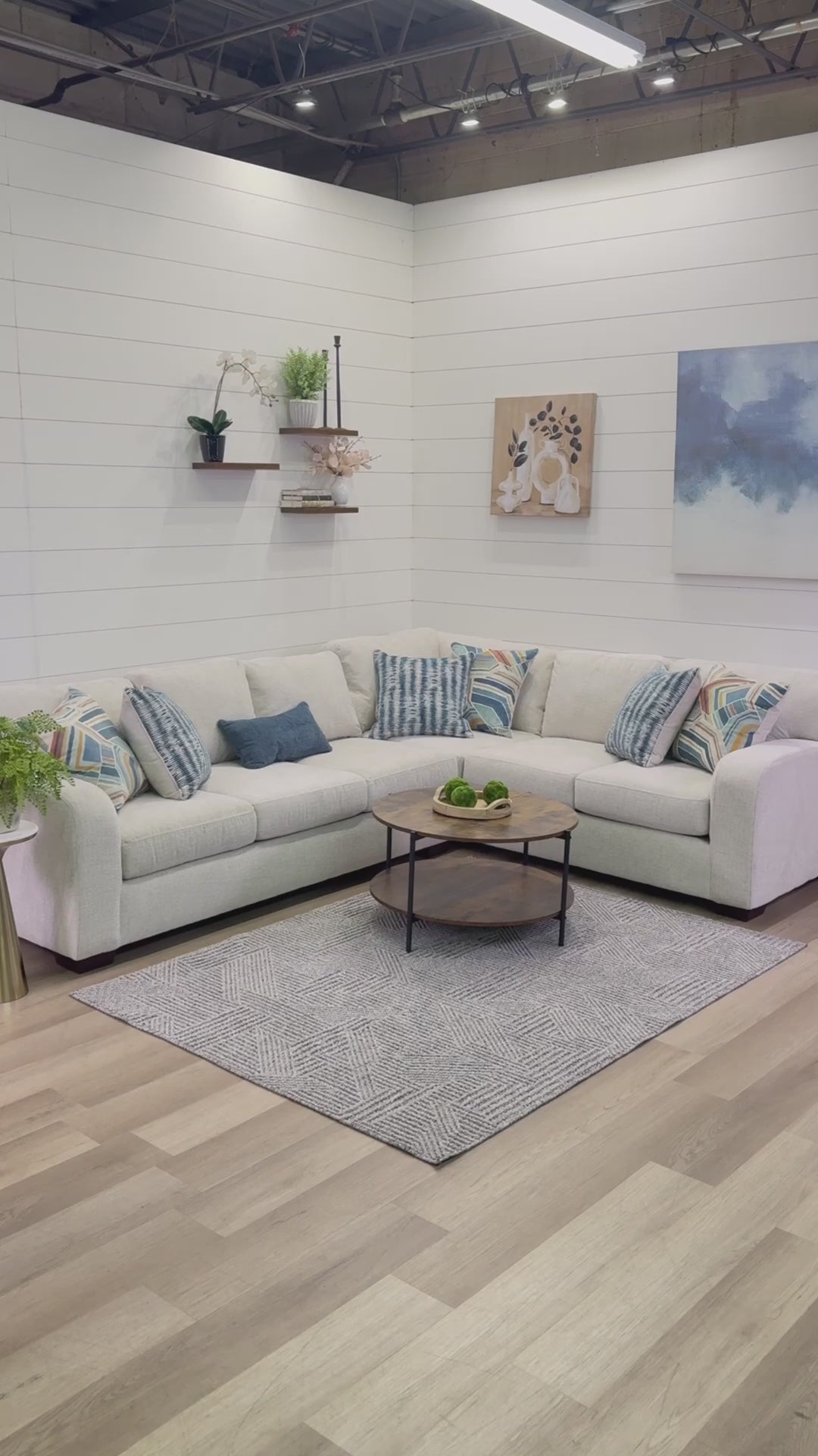 🔥 BF SPECIAL - Bayview Cream L Shaped Sectional Sofa