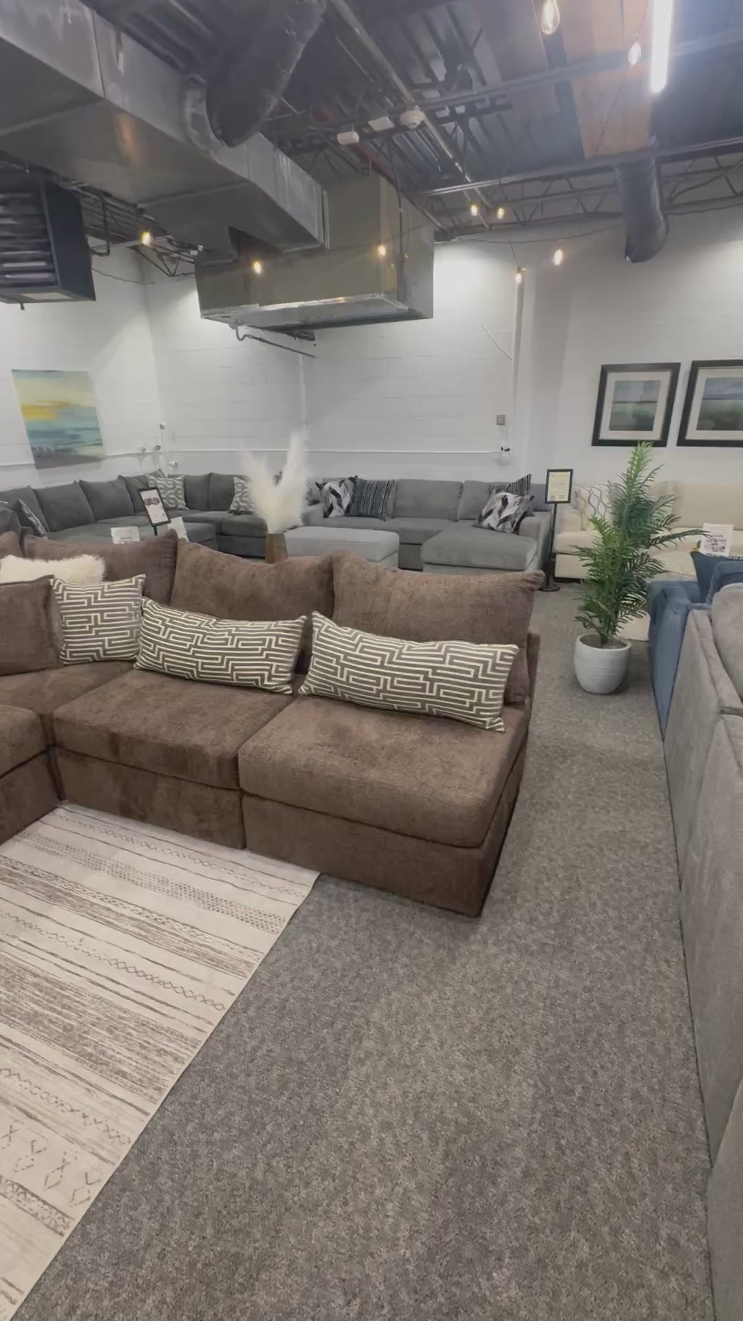 🚨 CLEAROUT SPECIAL (FLOOR MODEL) Bennet Modular Chocolate 5 Piece Sectional Sofa