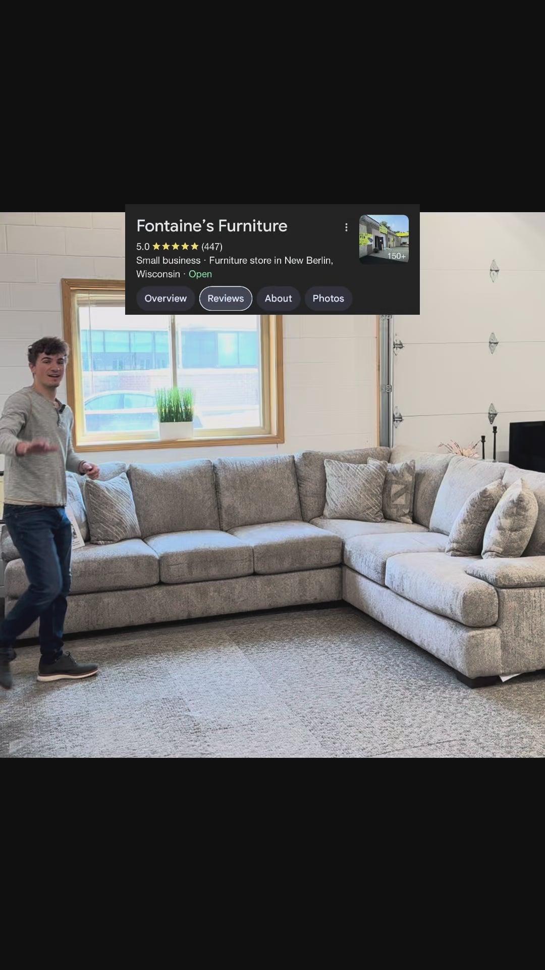 Mammoth Sectional Sofa In Cement